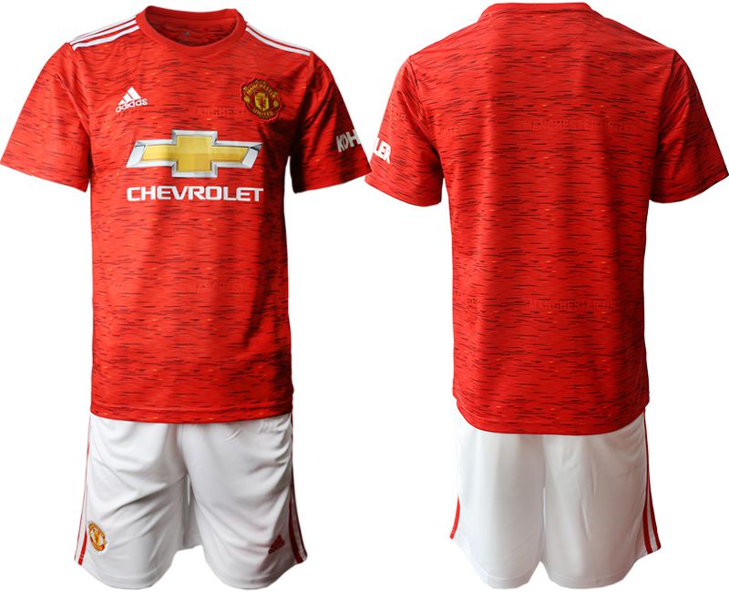 Men 2020-2021 club Manchester United home red Soccer Jerseys